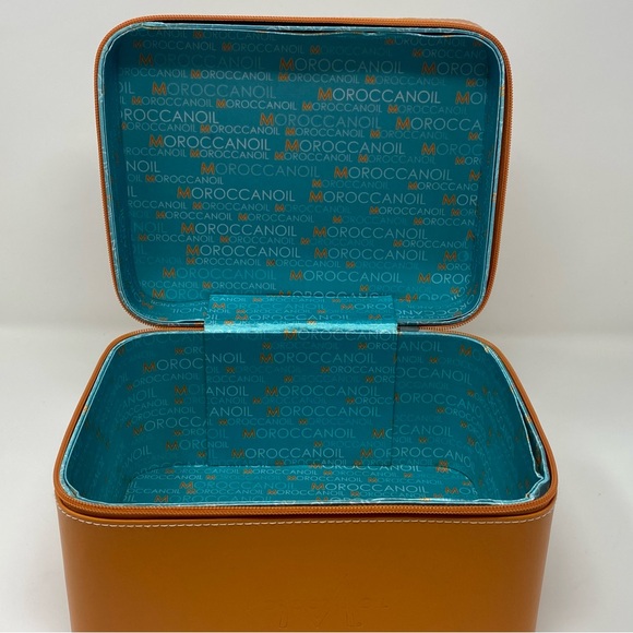 Moroccan Oil Case Box Orange w/ handle Travel Cosmetic - Picture 5 of 6